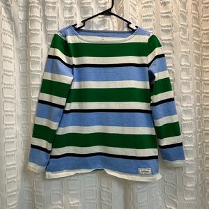 Talbots Blue and Green Striped Top